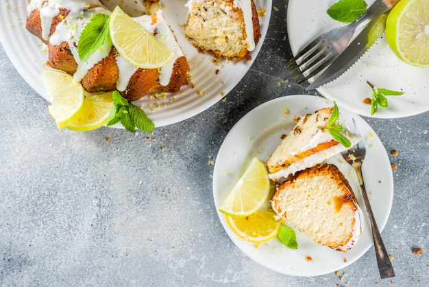 Homemade lemon bundt cake