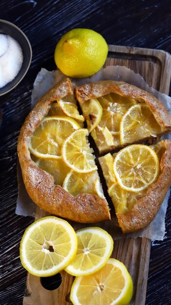 Homemade lemon galette Healthy baking