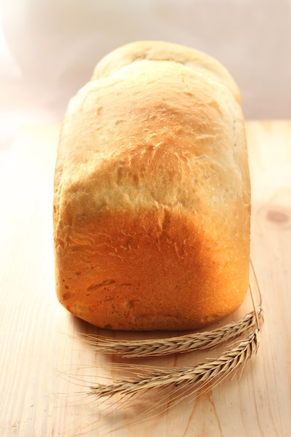 Homemade loaf of wheat bread 