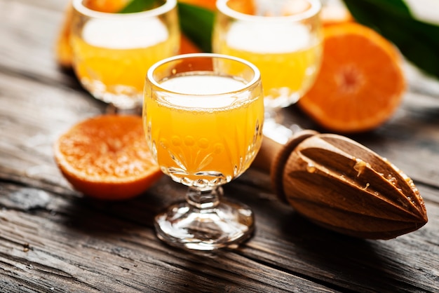 Homemade mandarin juice