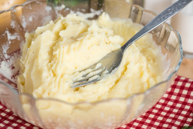 Homemade mashed potatoes.