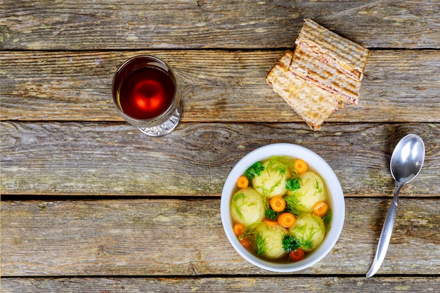 Homemade Matzo Ball Dumplings with Parsley for passover