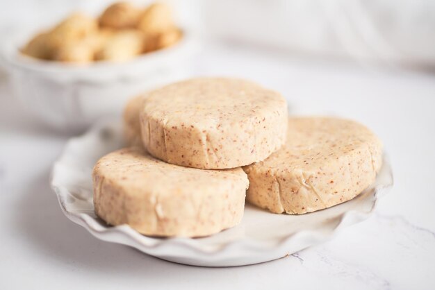 Photo homemade mexican peanut candy mazapan