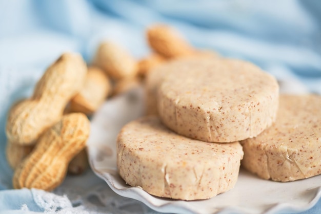 Photo homemade mexican peanut candy mazapan