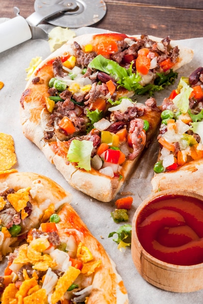 Homemade Mexican Taco PIzza