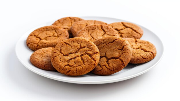 Homemade Molasses Spice Treats on White Background