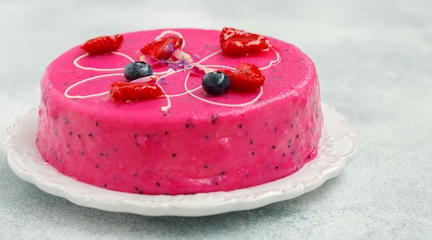 Foto torta di mousse fatta in casa