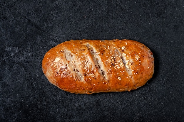 Homemade multigrain bread with flax and sesame seeds