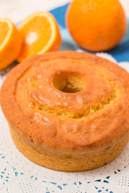 Homemade orange cake