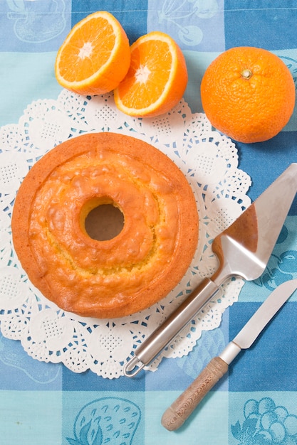 Homemade orange cake