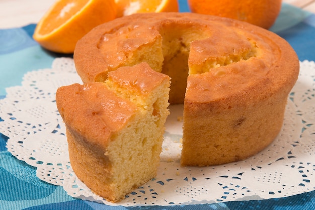 Homemade orange cake