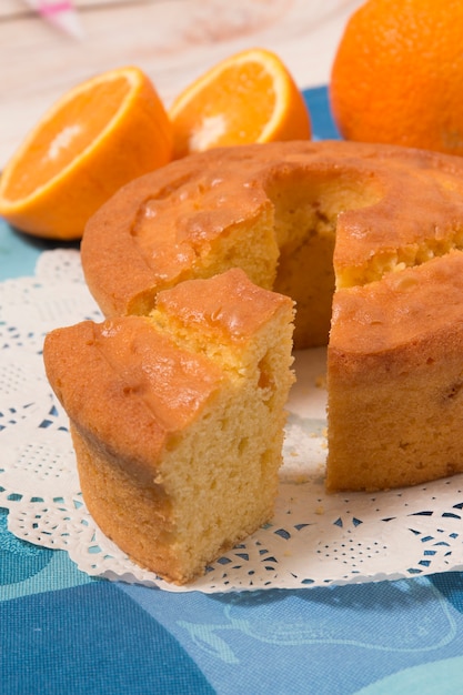 Homemade orange cake