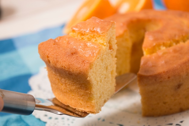 Homemade orange cake