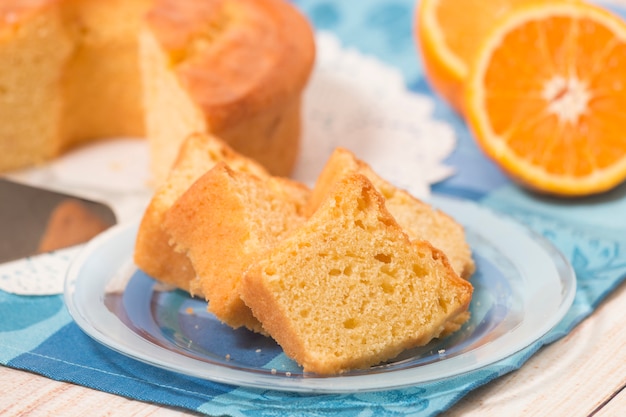 Homemade orange cake