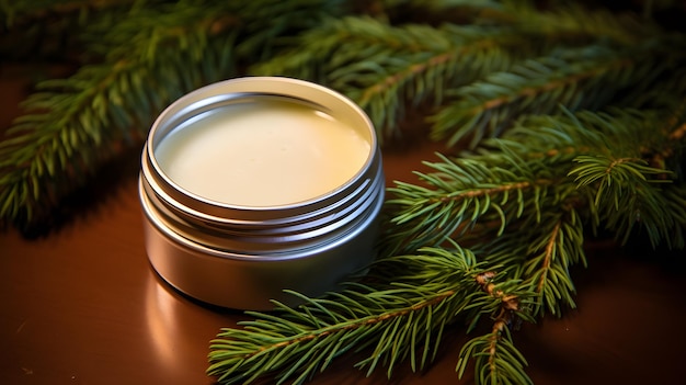 Homemade organic natural spruce pine tree resin ointment