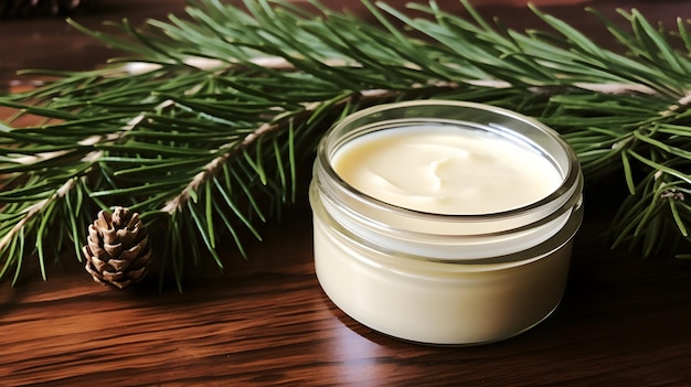 Homemade organic natural spruce pine tree resin ointment