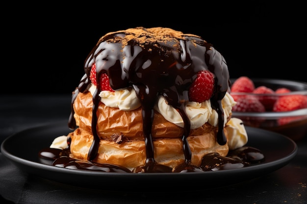 Homemade Pain au Chocolat with Melted Chocolate Center Gourmet Treat