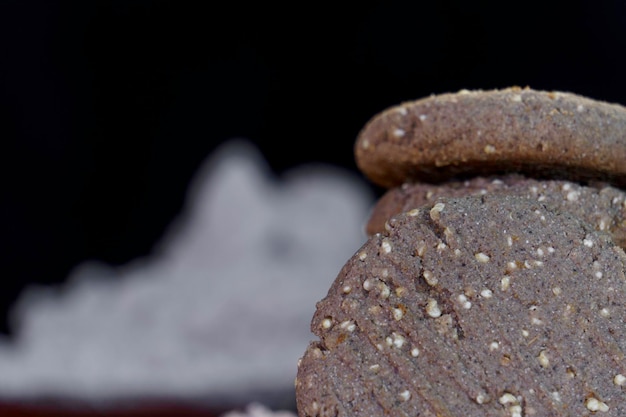 Homemade pinole cookies with amaranth