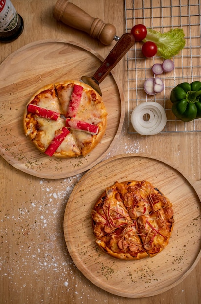 Photo homemade pizza