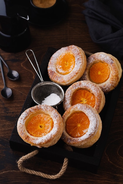 Homemade Puff Pastry Tangerine Buns