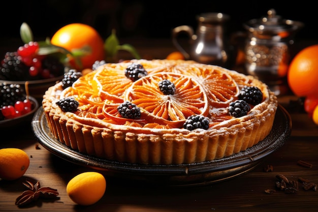 Homemade pumpkin pie for Thanksgiving