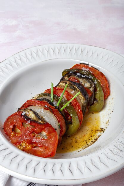 Homemade Ratatouille. Traditional French stew of summer vegetables