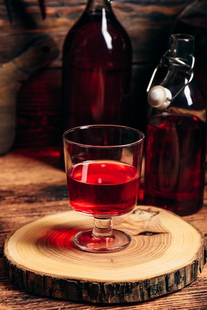 Homemade red currant liquor