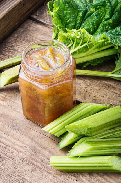 Homemade rhubarb jam