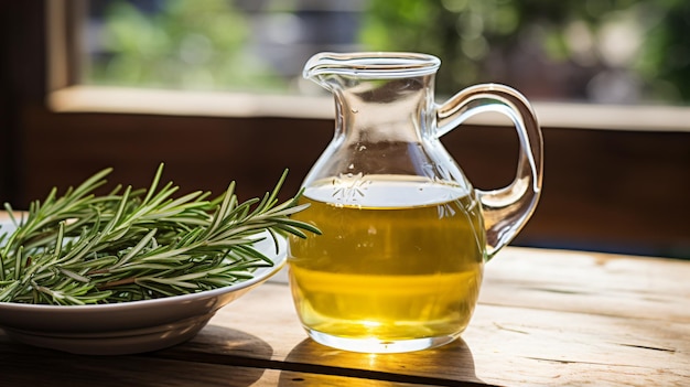 Homemade rosemary simple syrup