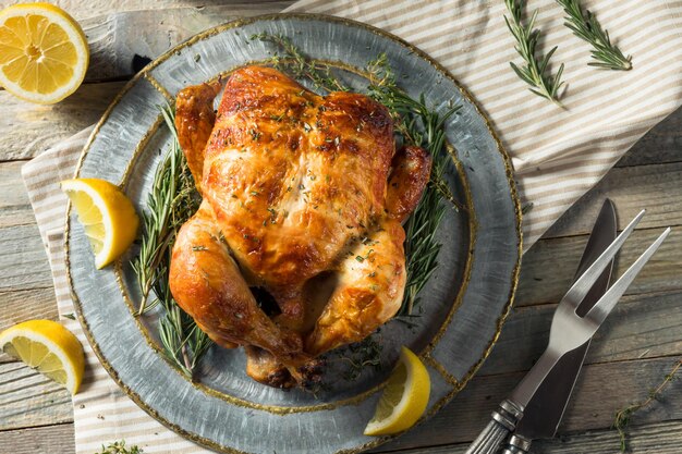 Homemade Rotisserie Chicken With Herbs