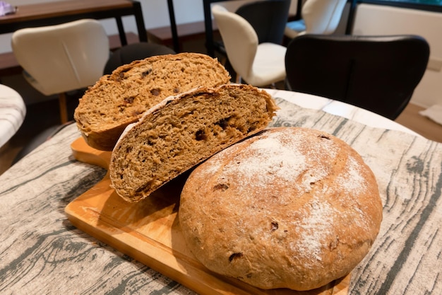 Homemade round bread