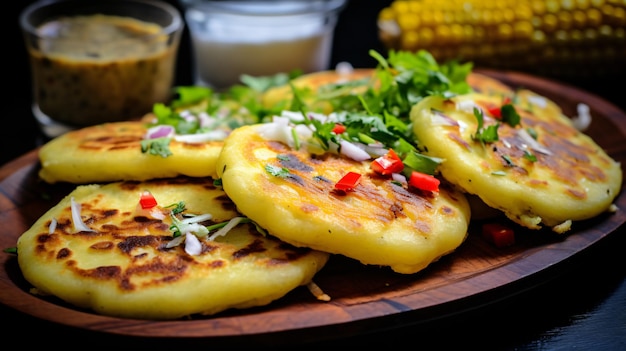 Homemade salvadoran corn pupusas