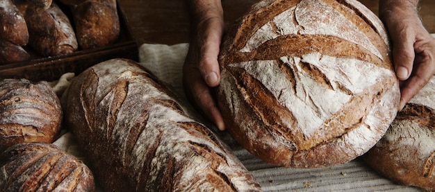 Homemade sourdough bread food photography recipe idea