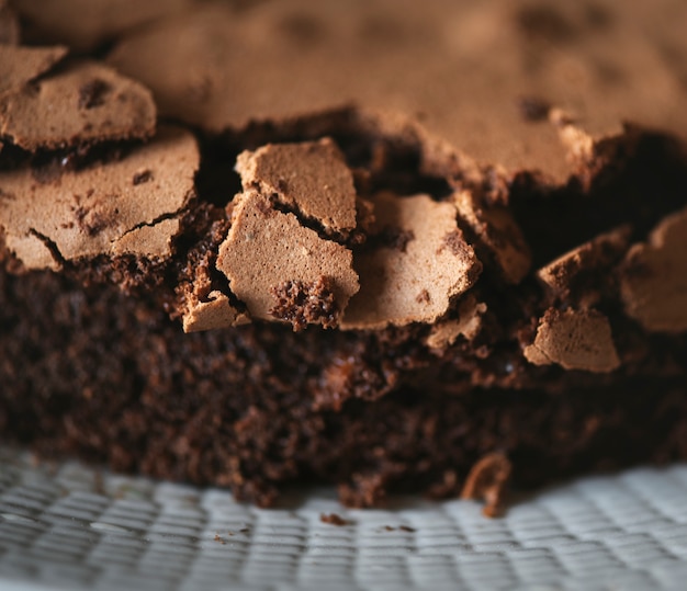 Homemade sticky chocolate mud cake