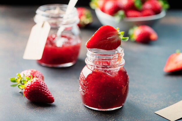 Homemade strawberries jam