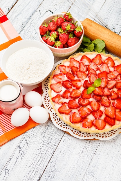 Homemade Strawberry cake