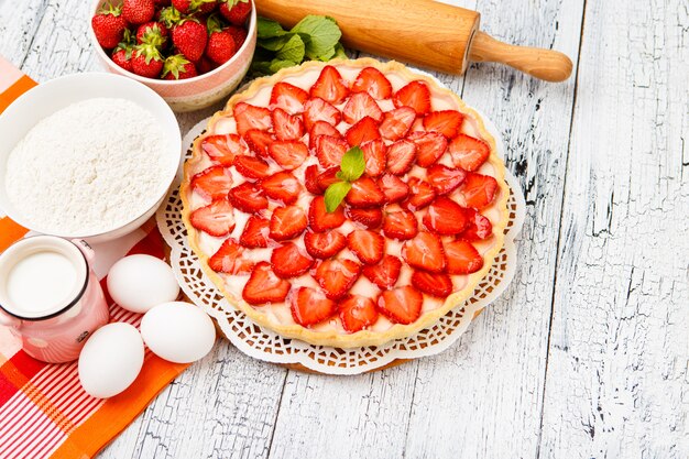 Homemade Strawberry cake