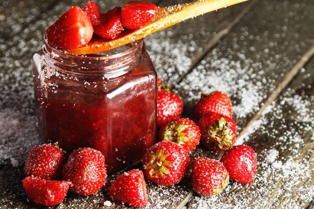 Homemade strawberry jam