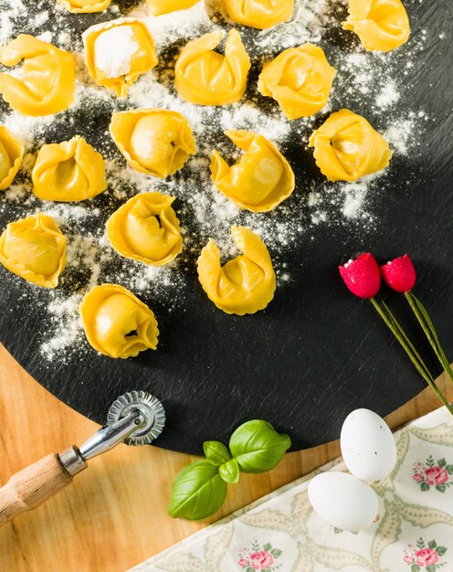 Homemade stuffed Tortelli Emiliani