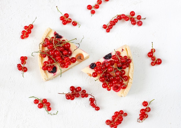 Homemade summer berry tar pie