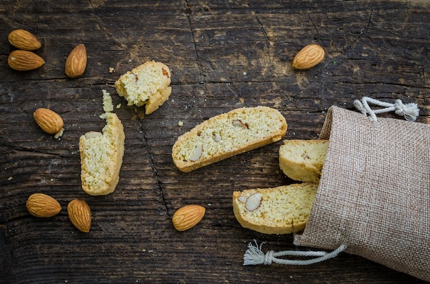 Photo homemade tasty almond cookies