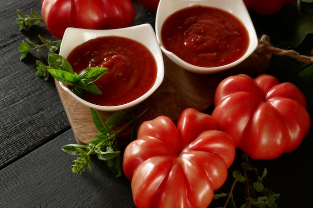 Salsa e pomodori fatti in casa