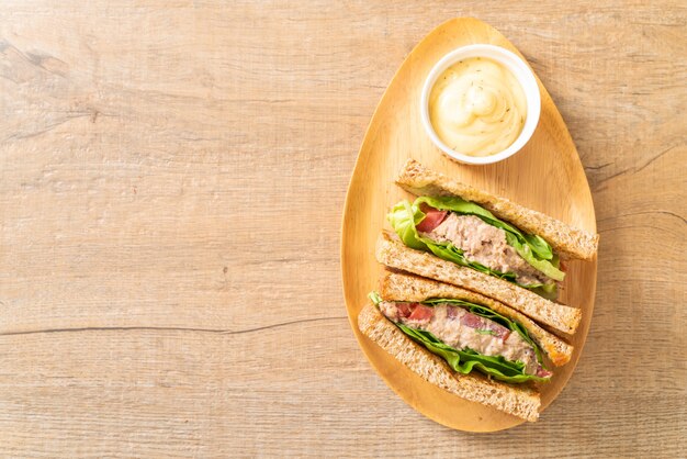 Homemade Tuna Sandwich background