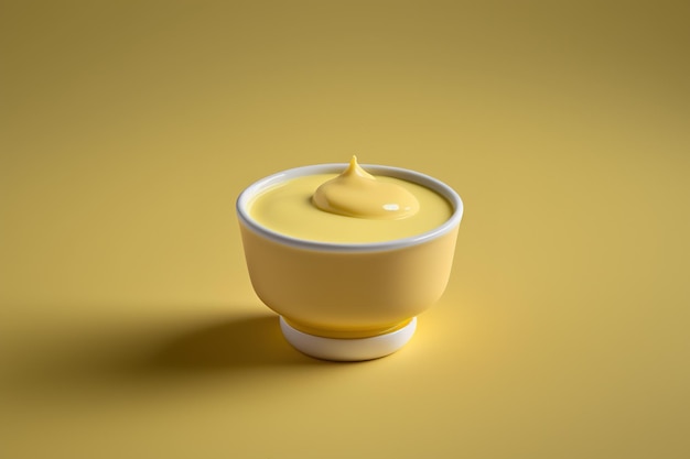 Homemade vanilla custard pudding in a bowl