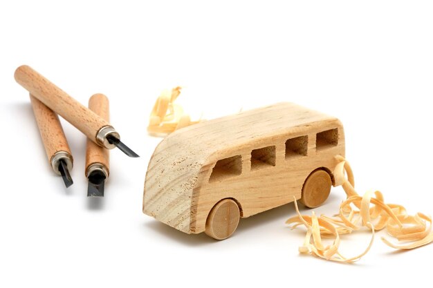 Photo homemade wooden toy