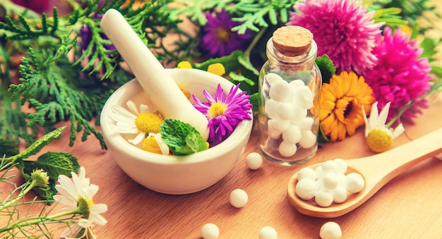 Homeopathie in kleine potjes Kruidenextract Selectieve aandacht