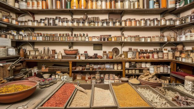 Homeopathische winkel met kruiden en tinctuur