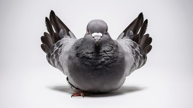 Photo homing pigeon bird isolated white