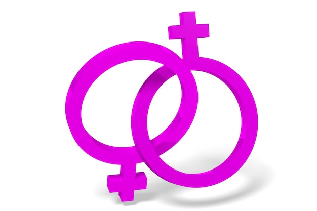 Photo homosexual symbols 3d illustration