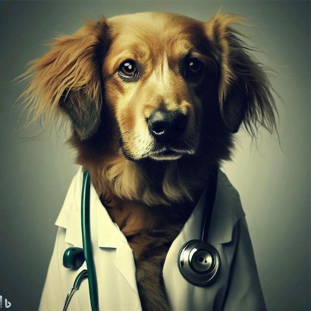 hond als dokter leuke hond